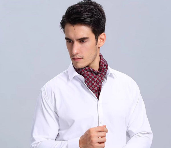 Short Silk Scarf Business, Mens Silk Head Scarf, Professional Thin Silk Scarf, Casual Silk Scarf Mens, Mens Silk Neck Scarf, Silk Scarf For Work, Small Silk Scarf Men, Silk Scarf For Suit-Silvia Home Craft