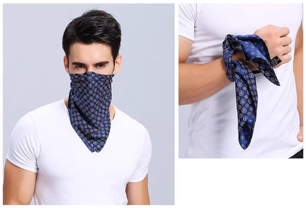 Mens Silk Neck Scarf, Silk Scarf For Work, Casual Silk Scarf Mens, Short Silk Scarf Business, Mens Silk Head Scarf, Lightweight Silk Scarf Men, Silk Ascot Scarf Men-Silvia Home Craft