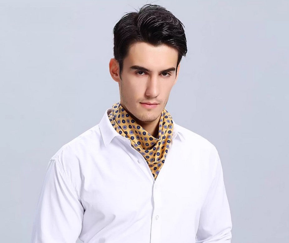 Lightweight Mens Short Silk Scarf Casual Business Dress Neckwear Square
