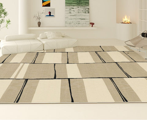Modern Area Rug for Living Room, Contemporary Soft Rugs under Sofa, Bedroom Modern Floor Rugs, Large Area Rugs for Office-Silvia Home Craft