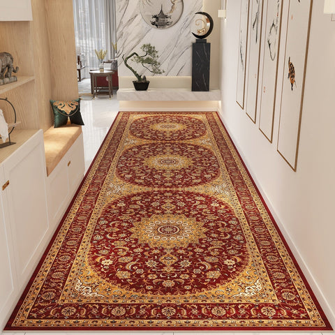 Long Narrow Hallway Runners, Kitchen Runner Rugs, Washable Entryway Runner Rug Ideas, Colorful Persian Runner Rugs for Bedside, Non Slip Entrance Runner Rugs-Silvia Home Craft