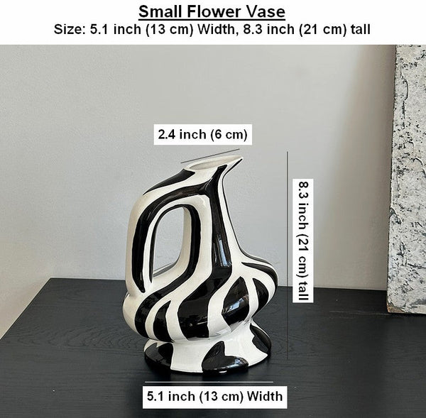 Porcelain Bud Vases, Handmade Water Holding Flower Vases, Modern Ceramic Flower Vases, Small Flower Vases on Table-Silvia Home Craft