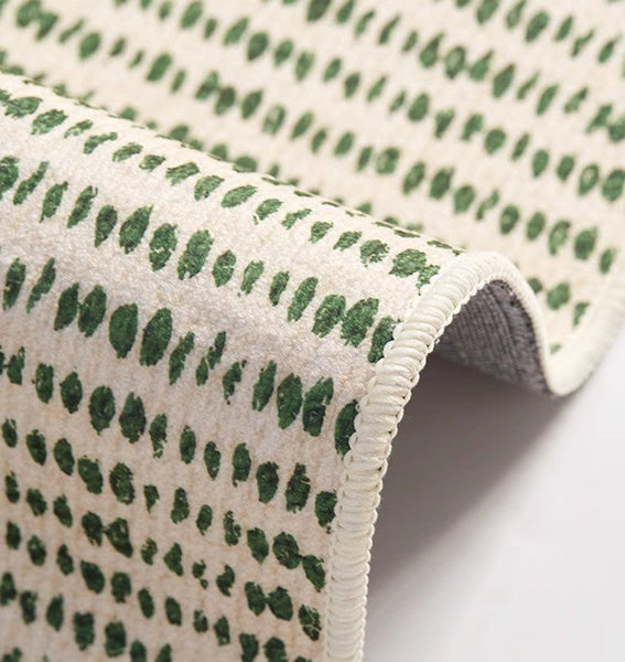Contemporary Abstract Rugs for Dining Room, Living Room Modern Rug Ideas, Bedroom Floor Rugs, Green Abstract Rugs for Living Room-Silvia Home Craft