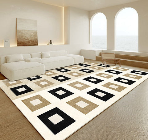 Large Modern Rugs for Living Room, Abstract Modern Area Rugs for Bedroom, Geometric Modern Rugs for Sale, Contemporary Rugs for Bathroom-Silvia Home Craft