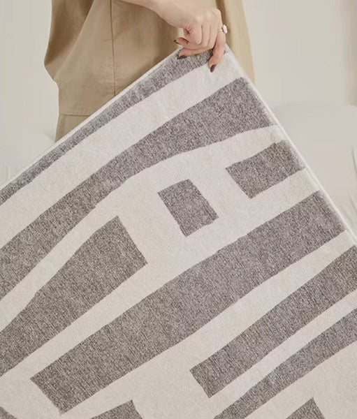Large Modern Rugs for Living Room, Gray Geometric Area Rugs for Bedroom, Contemporary Area Rugs for Dining Room-Silvia Home Craft