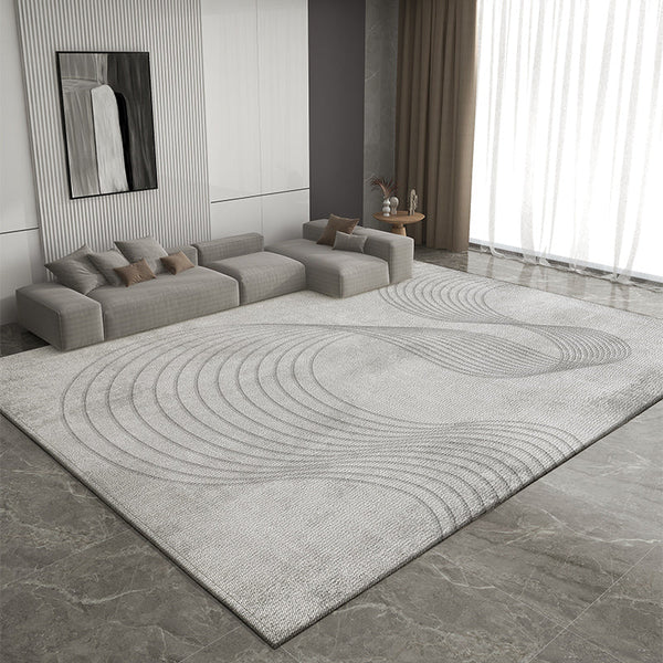 Geometric Modern Rugs for Sale, Modern Rug Placement Ideas for Living Room, Gray Rugs for Dining Room, Contemporary Modern Rugs for Bedroom-Silvia Home Craft