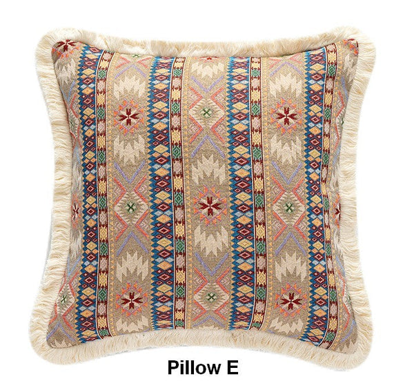 Large Bohemian Decorative Sofa Pillows for Living Room, Modern Geometric Pillows, Decorative Throw Pillows for Bedroom, Oriental Throw Pillow for Couch-Silvia Home Craft
