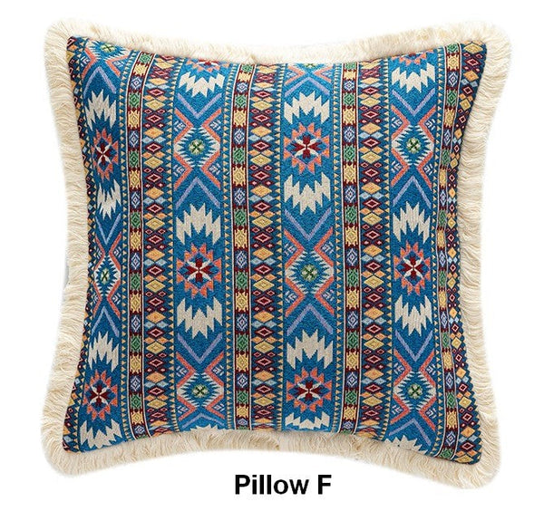 Large Bohemian Decorative Sofa Pillows for Living Room, Modern Geometric Pillows, Decorative Throw Pillows for Bedroom, Oriental Throw Pillow for Couch-Silvia Home Craft