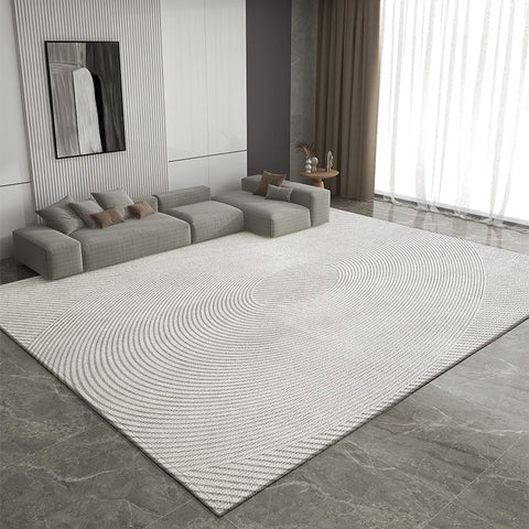 Contemporary Modern Rugs for Living Room, Geometric Modern Rugs for Sale, Modern Rug Placement Ideas for Bedroom, Gray Rugs for Dining Room-Silvia Home Craft