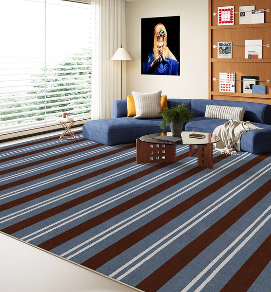 Colorful Modern Rugs for Living Room, Dining Room Geometric Modern Rugs, Mid Century Modern Rugs, Contemporary Modern Rugs under Coffee Table-Silvia Home Craft