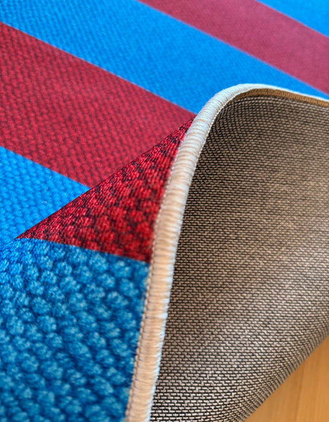 Modern Living Room Rug Ideas, Blue Mid Century Modern Rugs, Colorful Modern Rugs for Dining Room, Geometric Contemporary Area Rugs-Silvia Home Craft