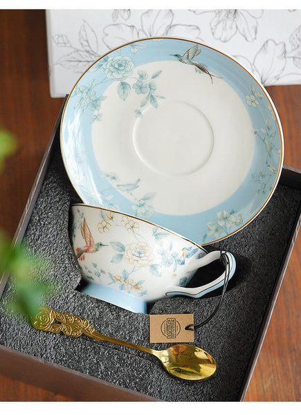 Luxury Tea Cup with Saucer, Elegant Coffee Cup, Ceramic Tea Cup Set, Porcelain Coffee Cup, Porcelain Tea cups, British Tea Cup Set, Afternoon Tea Cup with Saucer Set-Silvia Home Craft