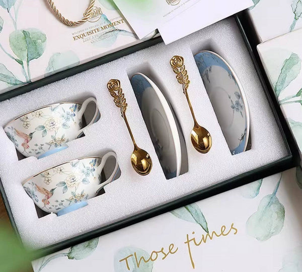 Luxury Tea Cup with Saucer, Elegant Coffee Cup, Ceramic Tea Cup Set, Porcelain Coffee Cup, Porcelain Tea cups, British Tea Cup Set, Afternoon Tea Cup with Saucer Set-Silvia Home Craft