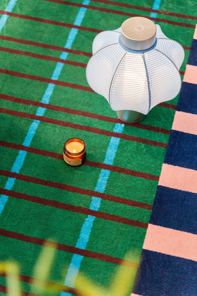 Modern Rugs for Living Room, Geometric Area Rugs, Green Mid Century Contemporary Rugs, Colorful Area Rugs for Bedroom-Silvia Home Craft