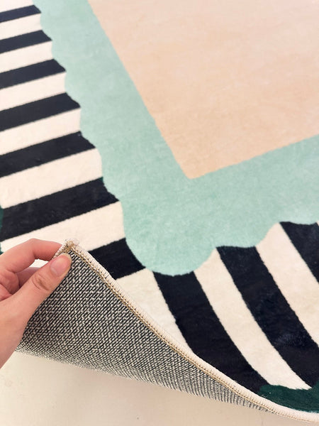 Living Room Contemporary Modern Rugs, Geometric Modern Rugs, Modern Carpets under Coffee Table, Colorful Modern Rugs for Bedroom-Silvia Home Craft