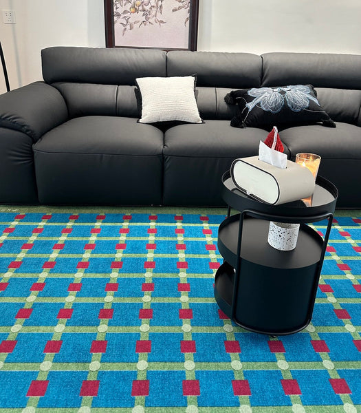 Contemporary Modern Rugs for Living Room, Mid Century Modern Rugs, Colorful Absract Rugs for Bedroom, Minimalist Geometric Rugs for Living Room-Silvia Home Craft