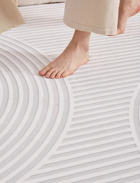 Modern Rugs under Dining Room Table, Modern Carpets for Kitchen, Geometric Contemporary Modern Rugs Next to Bed, Abstract Area Rugs for Living Room-Silvia Home Craft