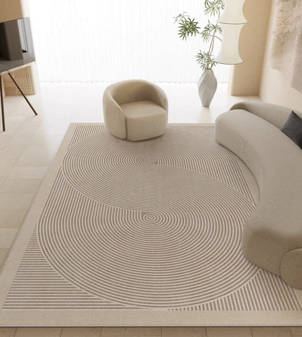 Bedroom Modern Rugs, Modern Living Room Area Rugs, Soft Modern Rugs under Coffee Table, Modern Rugs for Dining Room Table, Geometric Floor Carpets-Silvia Home Craft