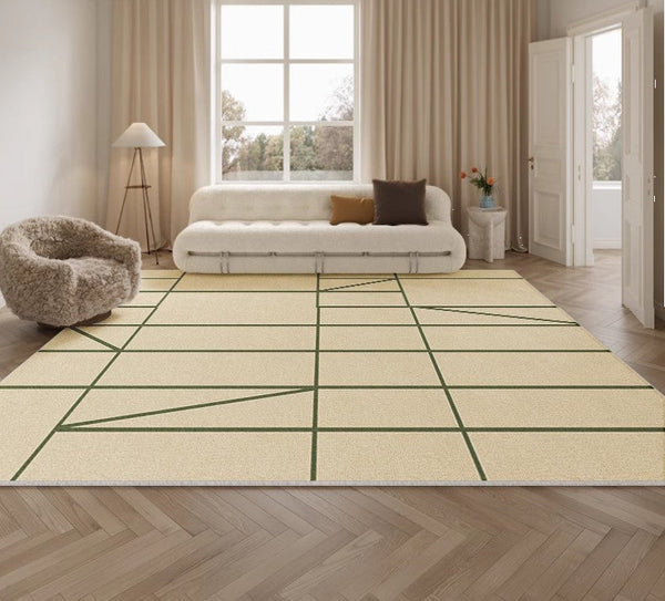 Modern Rugs for Living Room, Geometric Area Rugs under Coffee Table, Contemporary Modern Rugs for Dining Room, Large Modern Rugs for Bedroom-Silvia Home Craft