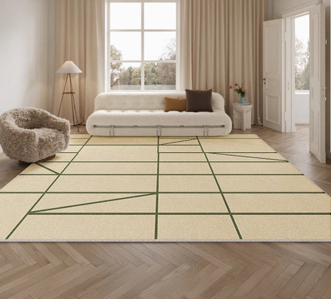 Modern Rugs for Living Room, Geometric Area Rugs under Coffee Table, Contemporary Modern Rugs for Dining Room, Large Modern Rugs for Bedroom-Silvia Home Craft