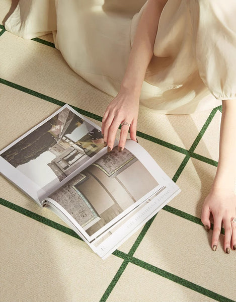 Modern Rugs for Living Room, Geometric Area Rugs under Coffee Table, Contemporary Modern Rugs for Dining Room, Large Modern Rugs for Bedroom-Silvia Home Craft