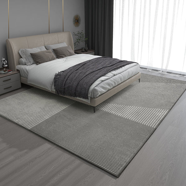 Modern Rug Placement Ideas for Bedroom, Contemporary Modern Rugs for Living Room, Geometric Modern Rugs for Sale, Gray Rugs for Dining Room-Silvia Home Craft