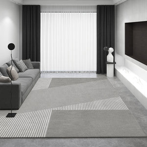 Modern Rug Placement Ideas for Bedroom, Contemporary Modern Rugs for Living Room, Geometric Modern Rugs for Sale, Gray Rugs for Dining Room-Silvia Home Craft