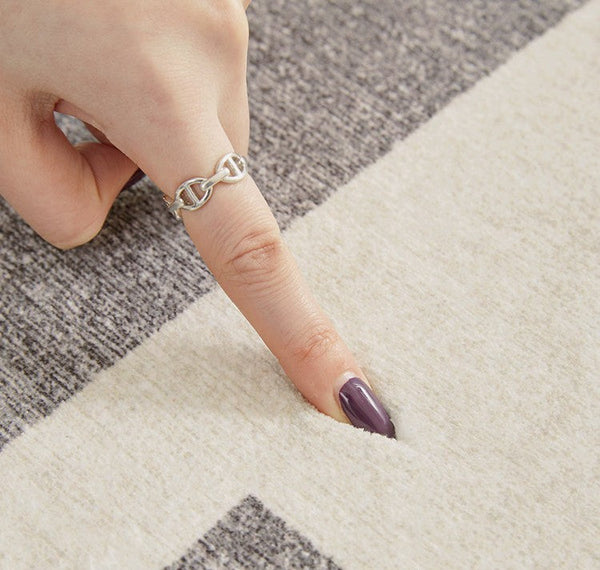 Large Geometric Rugs, Contemporary Area Rugs for Dining Room, Modern Rugs for Living Room, Gray Modern Rugs for Bedroom-Silvia Home Craft