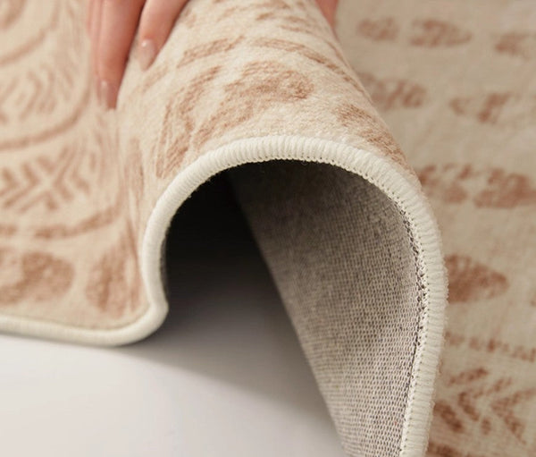 Contemporary Rugs for Bedroom, Mid Century Modern Rugs Next to Bed, Abstract Modern Carpets for Living Room, Modern Rugs for Dining Room-Silvia Home Craft