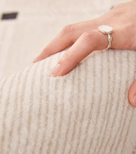 Bedroom Circular Modern Rugs, Mid Century Modern Rugs under Chairs, Geometric Round Rugs for Dining Room, Contemporary Modern Rugs-Silvia Home Craft