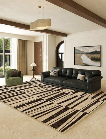 Contemporary Abstract Rugs Next to Bed, Modern Rugs under Dining Room Table, Geometric Modern Carpets for Office, Large Modern Rugs for Living Room-Silvia Home Craft