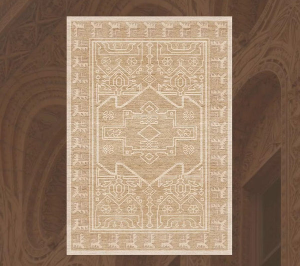 Large Modern Rugs under Dining Room Table, Contemporary Abstract Rugs Next to Bed, Geometric Modern Carpets for Office, Vintage Soft Turkish Rug for Living Room-Silvia Home Craft