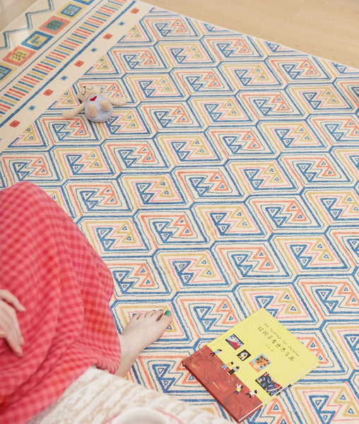 Contemporary Runner Rugs for Living Room, Modern Runner Rugs Next to Bed, Runner Rugs for Hallway, Bathroom Runner Rugs, Kitchen Runner Rugs-Silvia Home Craft