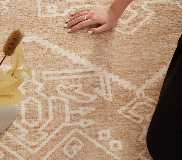 Large Modern Rugs under Dining Room Table, Contemporary Abstract Rugs Next to Bed, Geometric Modern Carpets for Office, Vintage Soft Turkish Rug for Living Room-Silvia Home Craft