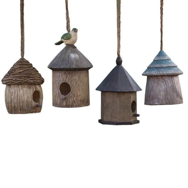 Resin Bird Nest for Garden Ornament, Bird House in the Garden, Lovely Birds House, Outdoor Decoration Ideas, Garden Ideas-Silvia Home Craft