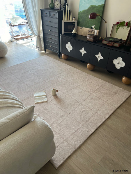 Geometric Contemporary Modern Rugs Next to Bed, Modern Rugs under Dining Room Table, Abstract Area Rugs for Living Room-Silvia Home Craft