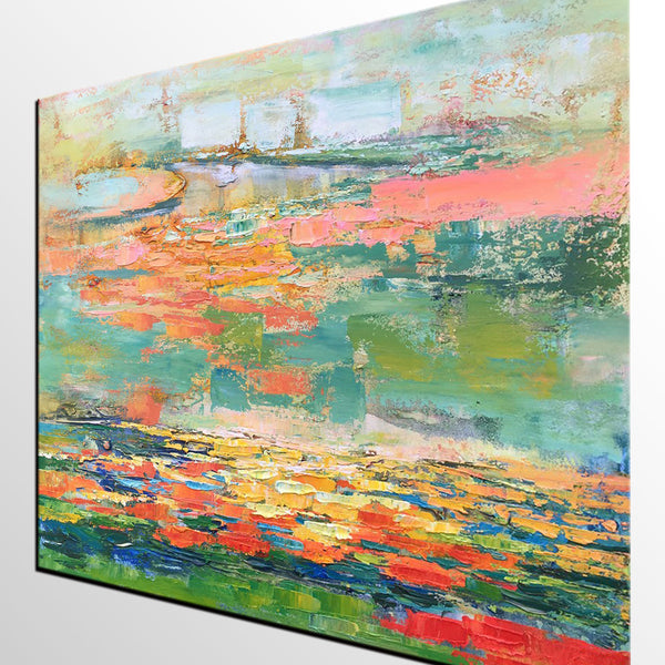 Acrylic Abstract Painting, Contemporary Wall Art Paintings, Heavy Texture Canvas Painting, Custom Abstract Painting for Living Room-Silvia Home Craft