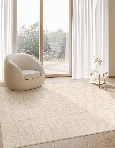 Geometric Contemporary Modern Rugs Next to Bed, Modern Rugs under Dining Room Table, Abstract Area Rugs for Living Room-Silvia Home Craft