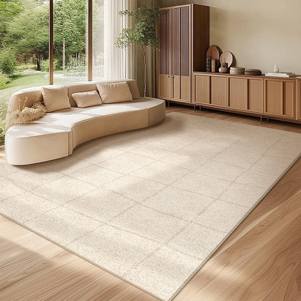 Geometric Contemporary Modern Rugs Next to Bed, Modern Rugs under Dining Room Table, Abstract Area Rugs for Living Room-Silvia Home Craft