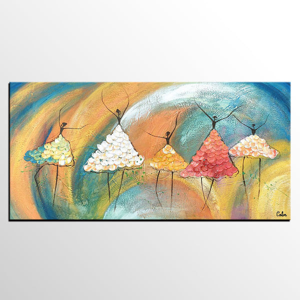 Canvas Paintings for Bedroom, Ballet Dancer Painting, Simple Wall Art Painting, Abstract Canvas Painting, Abstract Wall Art Paintings, Large Painting for Sale-Silvia Home Craft