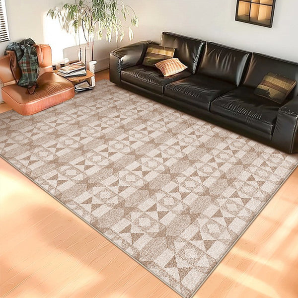 Large Modern Rugs for Living Room, Contemporary Abstract Rugs under Dining Room Table, Mid Century Modern Rugs for Bedroom-Silvia Home Craft