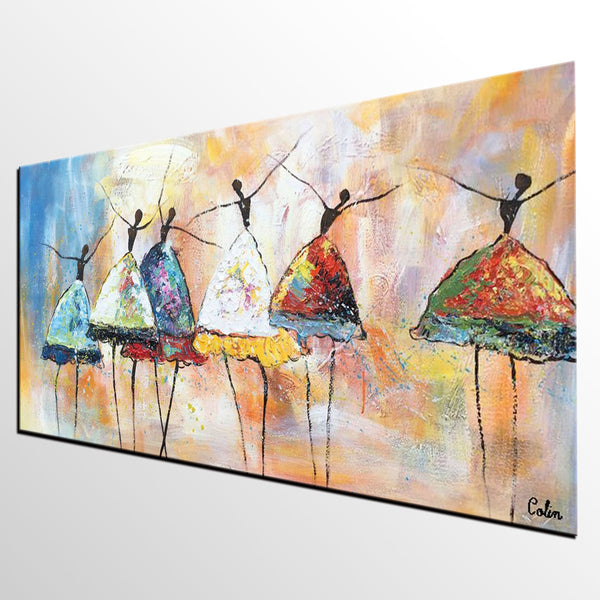 Acrylic Canvas Painting, Ballet Dancer Painting, Wall Art Paintings, Abstract Painting for Living Room, Custom Abstract Painting, Buy Art Online-Silvia Home Craft