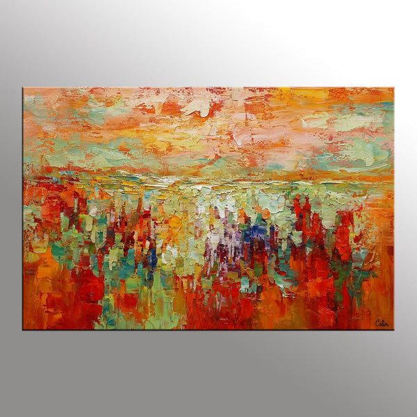 Custom Abstract Artwork, Canvas Painting, Abstract Landscape Painting, Modern Art Painting-Silvia Home Craft
