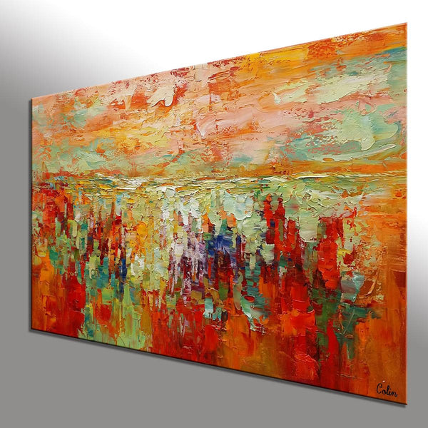 Custom Abstract Artwork, Canvas Painting, Abstract Landscape Painting, Modern Art Painting-Silvia Home Craft