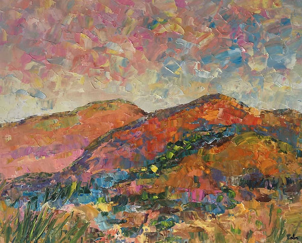 Custom Landscape Oil Painting, Original Artwork, Autumn Mountain Painting, Canvas Painting