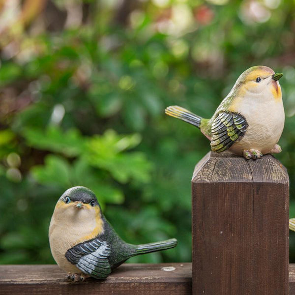 Singing Birds in the Garden, Animal Resin Statue for Garden Ornament, Lovely Birds Statues, Outdoor Decoration Ideas, Garden Ideas-Silvia Home Craft