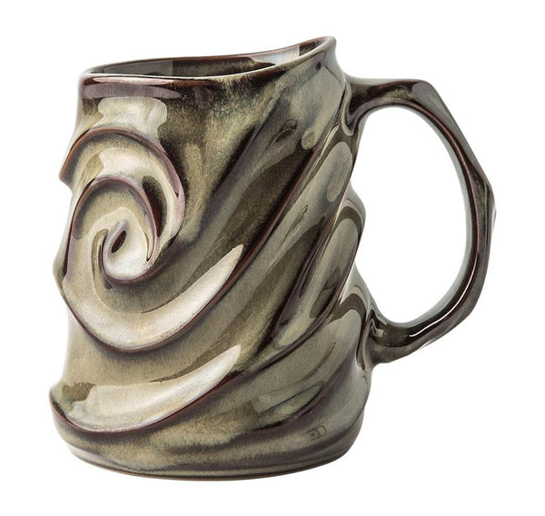 Blue Ceramic Coffee Mug, Stoneware Coffee Mugs, Large Capacity Coffee Cups, Birthday Gifts, Handmade Pottery Coffee Mug-Silvia Home Craft
