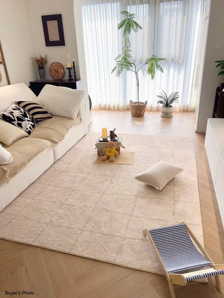 Geometric Contemporary Modern Rugs Next to Bed, Modern Rugs under Dining Room Table, Abstract Area Rugs for Living Room-Silvia Home Craft