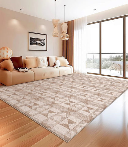 Large Modern Rugs for Living Room, Contemporary Abstract Rugs under Dining Room Table, Mid Century Modern Rugs for Bedroom-Silvia Home Craft