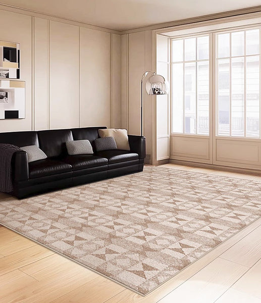 Large Modern Rugs for Living Room, Contemporary Abstract Rugs under Dining Room Table, Mid Century Modern Rugs for Bedroom-Silvia Home Craft